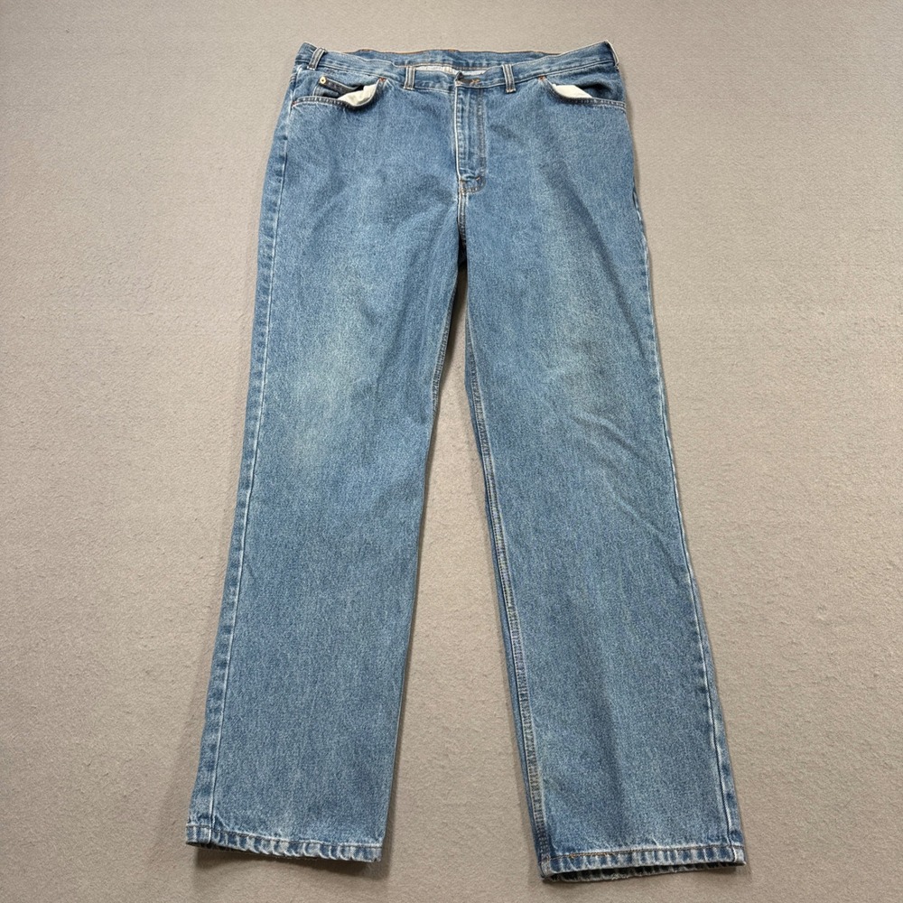 Y2K Levi's Jeans Men's 40x32 Blue Denim‎ Mid Wash Straight Leg Orange Tab Cotton